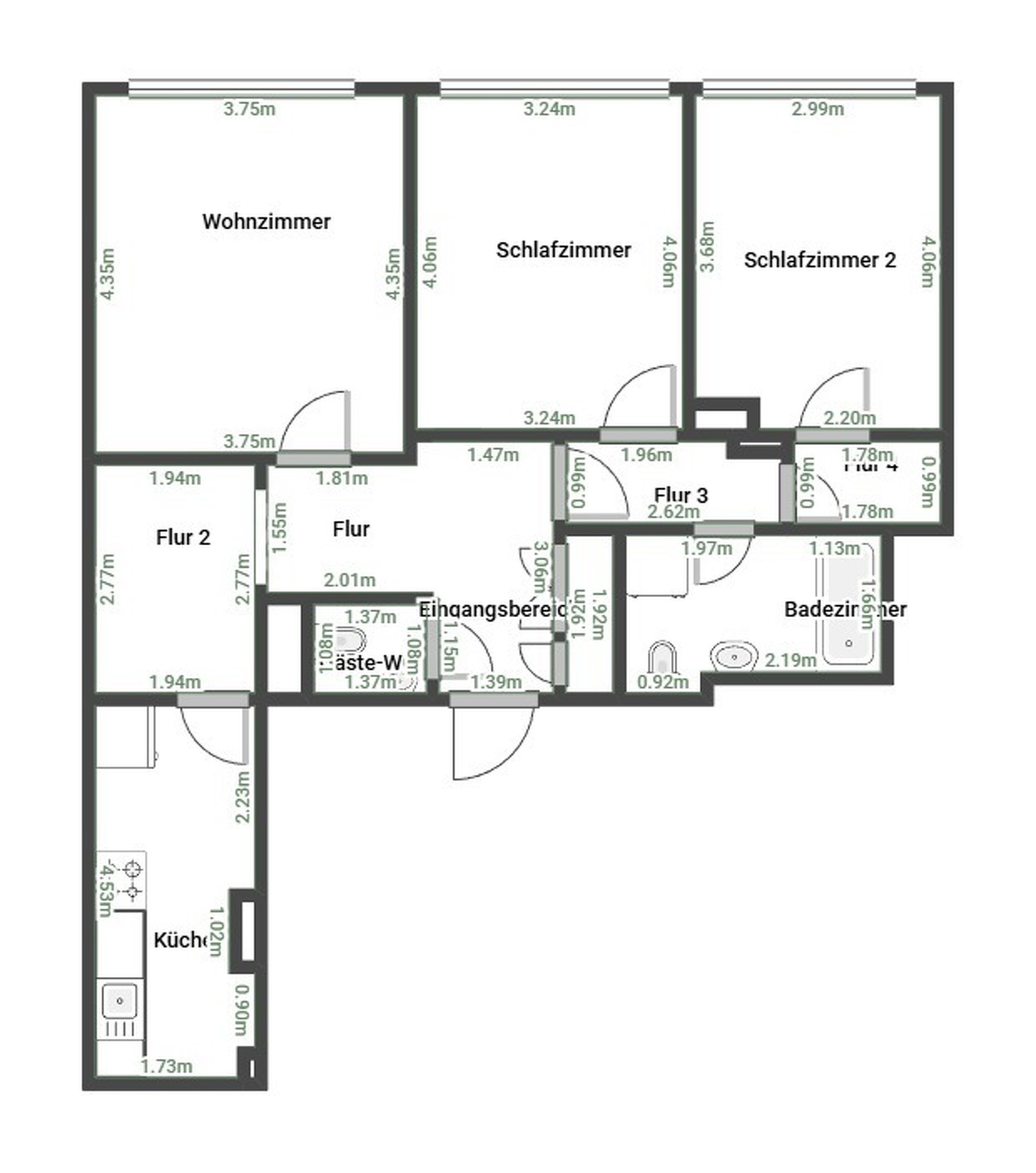 Appartement — Luxembourg-Belair · 75 m² - photo 2